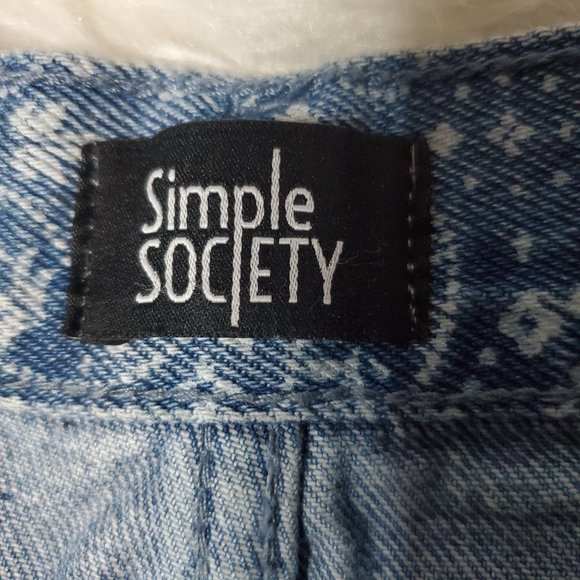 Retro High Waisted Pattered Jeans from Simple Society, 25" W - Picture 3 of 6